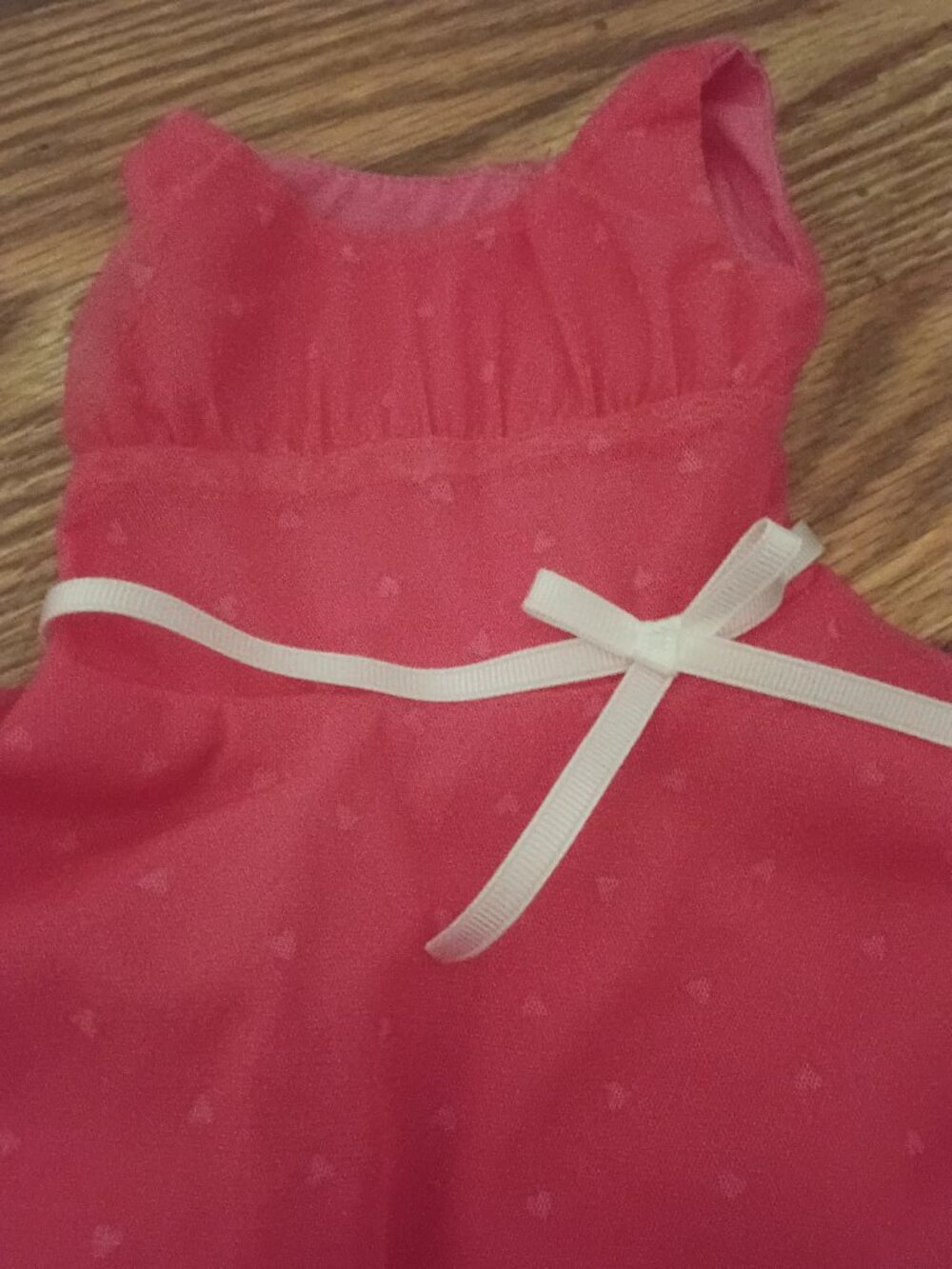 American Girl pink heart dress
